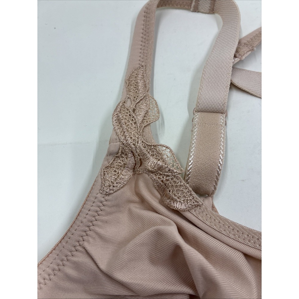 WACOAL Body Suede Size 32C Beige Nude Unlined Pearls Underwire Bra Style: 85813 - Picture 3 of 16